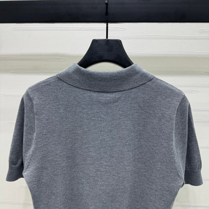 BURBERRY SHORT-SLEEVE KNITTED POLO SHIRT 274846