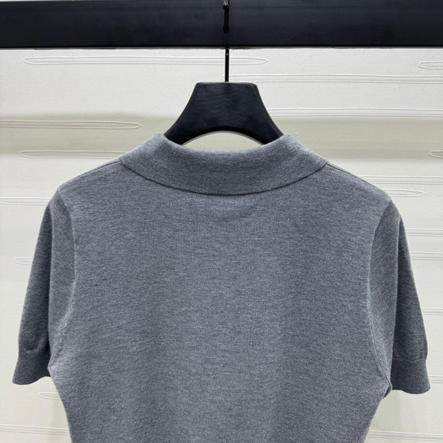 BURBERRY SHORT-SLEEVE KNITTED POLO SHIRT 274846