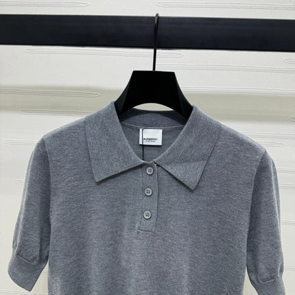 BURBERRY SHORT-SLEEVE KNITTED POLO SHIRT 274846