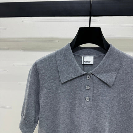 BURBERRY SHORT-SLEEVE KNITTED POLO SHIRT 274846
