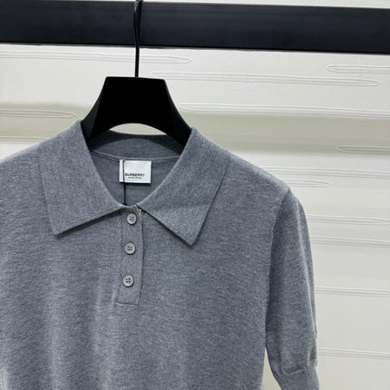 BURBERRY SHORT-SLEEVE KNITTED POLO SHIRT 274846