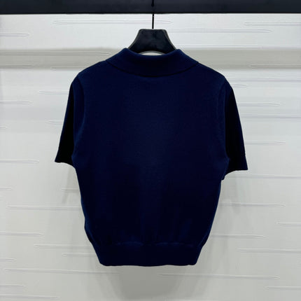 BURBERRY SHORT-SLEEVE KNITTED POLO SHIRT 274845