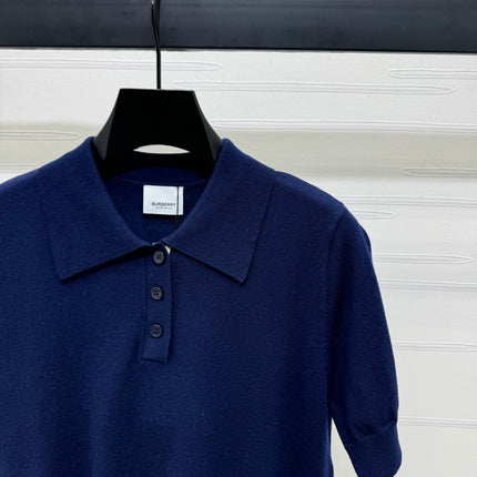 BURBERRY SHORT-SLEEVE KNITTED POLO SHIRT 274845