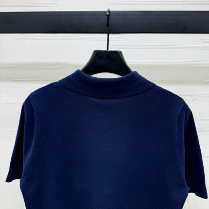 BURBERRY SHORT-SLEEVE KNITTED POLO SHIRT 274845