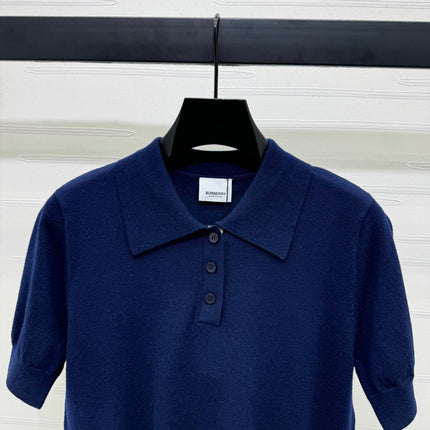 BURBERRY SHORT-SLEEVE KNITTED POLO SHIRT 274845