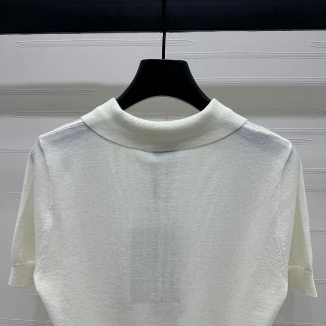 BURBERRY SHORT-SLEEVE KNITTED POLO SHIRT 274844