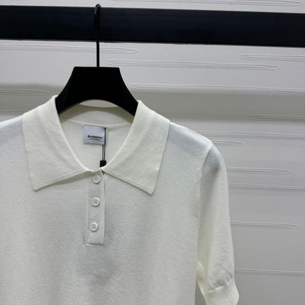 BURBERRY SHORT-SLEEVE KNITTED POLO SHIRT 274844