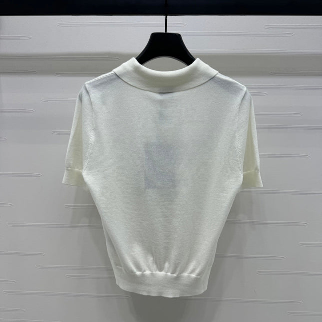 BURBERRY SHORT-SLEEVE KNITTED POLO SHIRT 274844