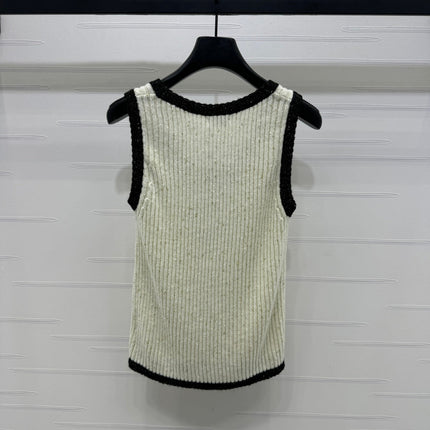 CHANEL ROUND-NECK SEQUIN KNIT VEST 274864