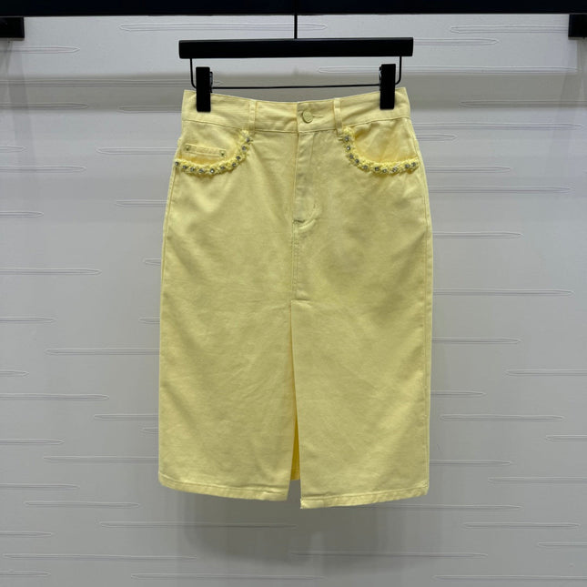 GUCCI SLIT DENIM SKIRT 269444