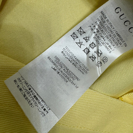 GUCCI SLEEVELESS DENIM TOP WITH STAND COLLAR