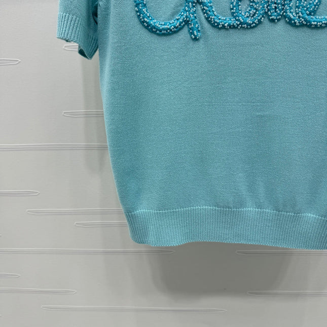 CHANEL SHORT-SLEEVE CREW NECK SWEATER 269417