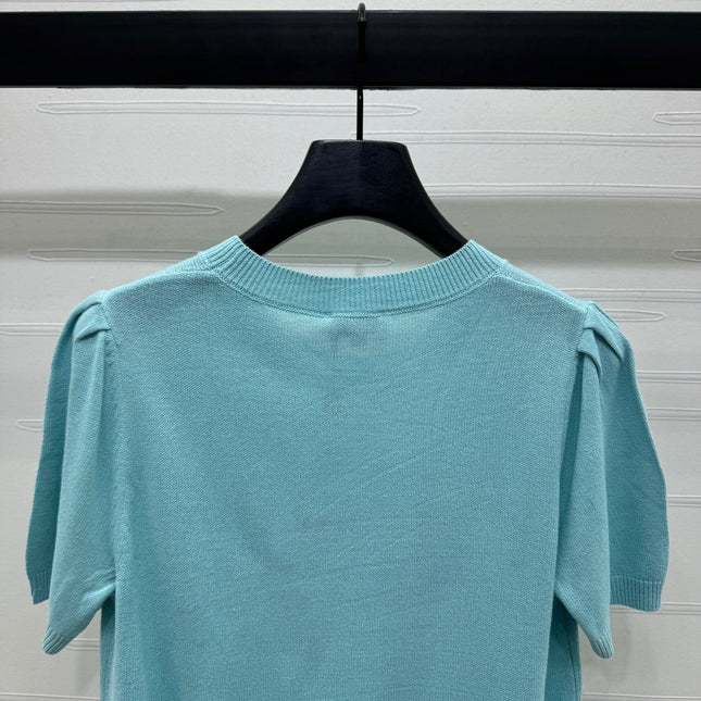 CHANEL SHORT-SLEEVE CREW NECK SWEATER 269417