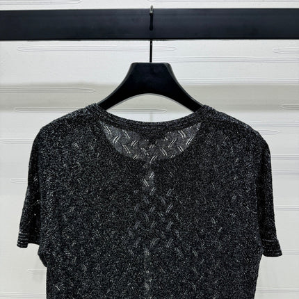 CHANEL SHORT-SLEEVE SEQUINNED KNIT CARDIGAN 269407