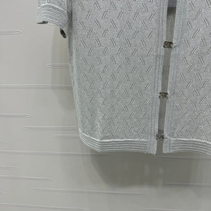 CHANEL SHORT-SLEEVE SEQUINNED KNIT CARDIGAN 269409