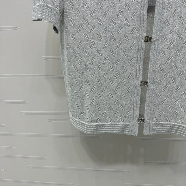 CHANEL SHORT-SLEEVE SEQUINNED KNIT CARDIGAN 269409