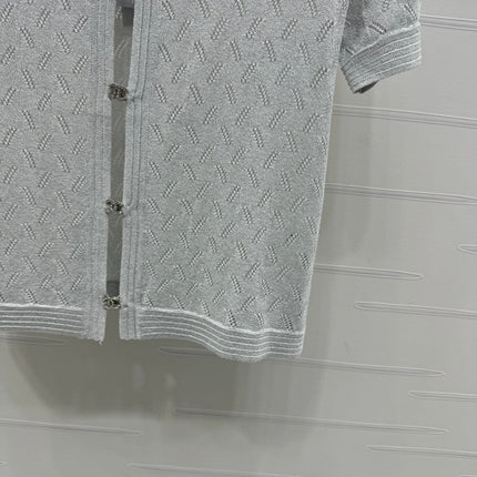 CHANEL SHORT-SLEEVE SEQUINNED KNIT CARDIGAN 269409