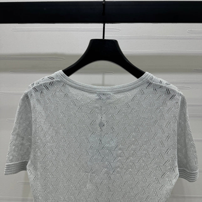 CHANEL SHORT-SLEEVE SEQUINNED KNIT CARDIGAN 269409