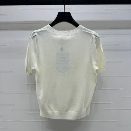 CHANEL SHORT-SLEEVE CREW NECK SWEATER 269419