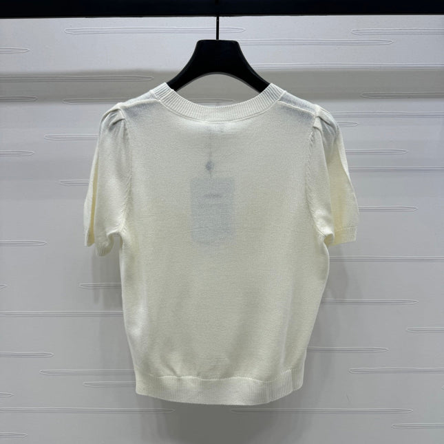 CHANEL SHORT-SLEEVE CREW NECK SWEATER 269419