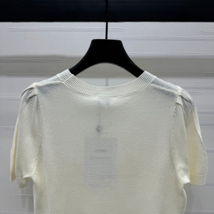 CHANEL SHORT-SLEEVE CREW NECK SWEATER 269419