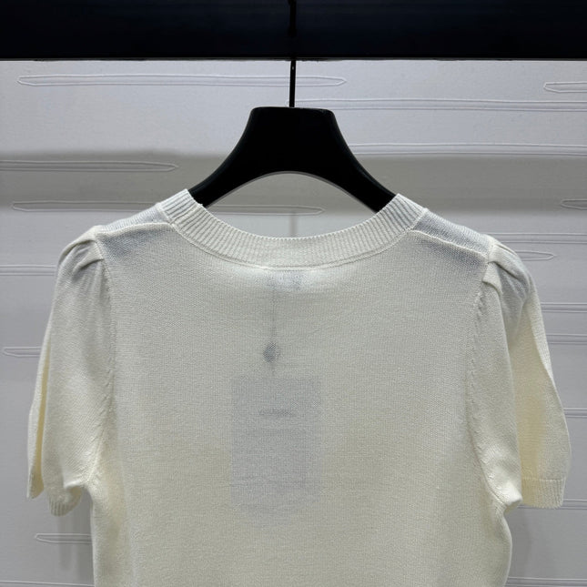 CHANEL SHORT-SLEEVE CREW NECK SWEATER 269419