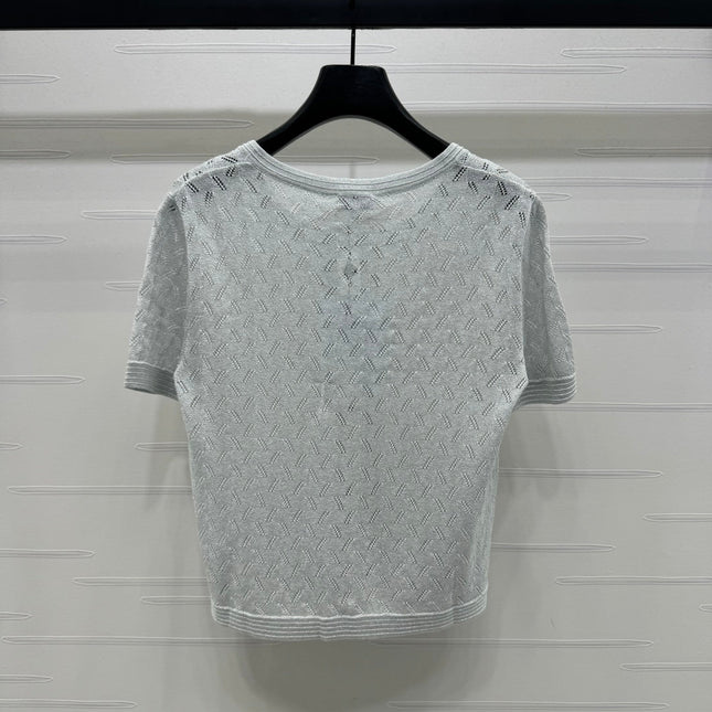 CHANEL SHORT-SLEEVE SEQUINNED KNIT CARDIGAN 269409