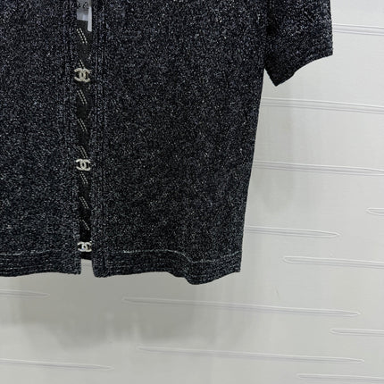 CHANEL SHORT-SLEEVE SEQUINNED KNIT CARDIGAN 269407