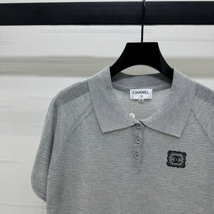CHANEL POLO SHIRT GREY 274898