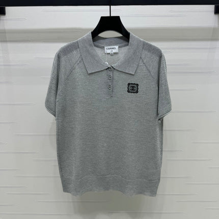 CHANEL POLO SHIRT GREY 274898