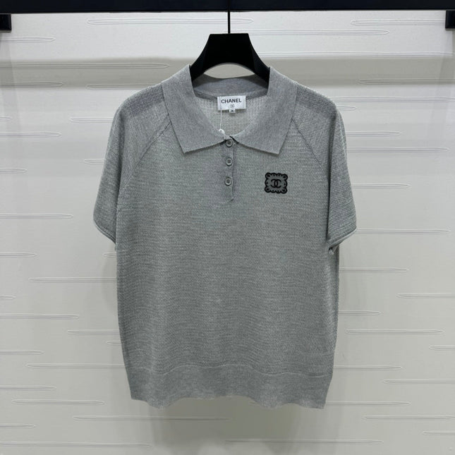 CHANEL POLO SHIRT GREY 274898