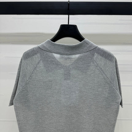CHANEL POLO SHIRT GREY 274898