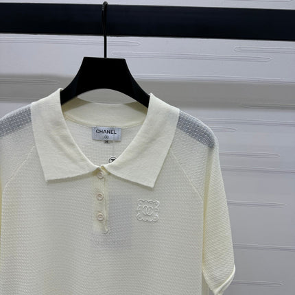 CHANEL POLO SHIRT WHITE 274896