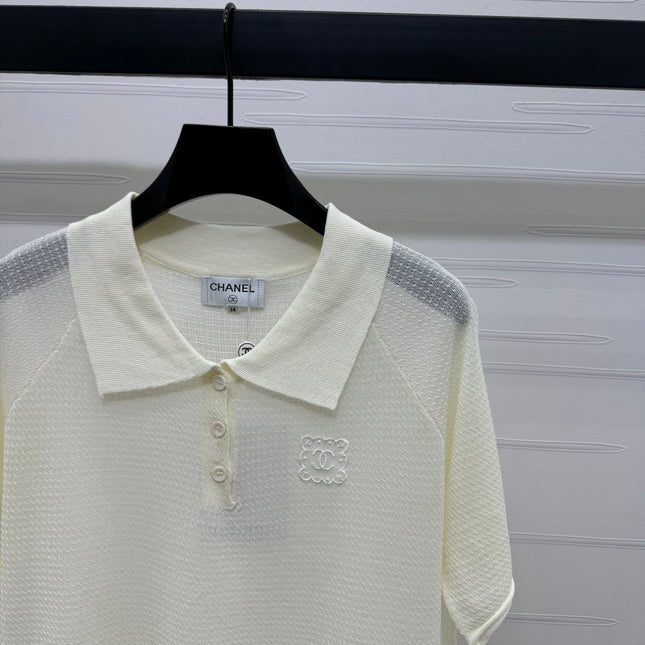 CHANEL POLO SHIRT WHITE 274896
