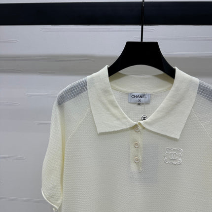 CHANEL POLO SHIRT WHITE 274896