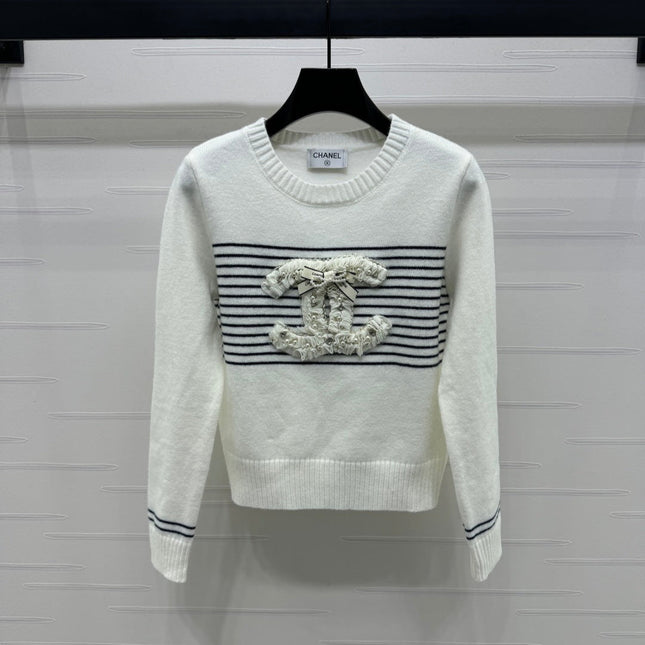 CHANEL CREW NECK LONG-SLEEVE KNIT SWEATER 274953