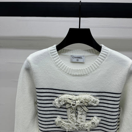 CHANEL CREW NECK LONG-SLEEVE KNIT SWEATER 274953