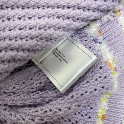 CHANEL 25S LONG SLEEVE OPEN-KNIT SWEATER STYLE 163