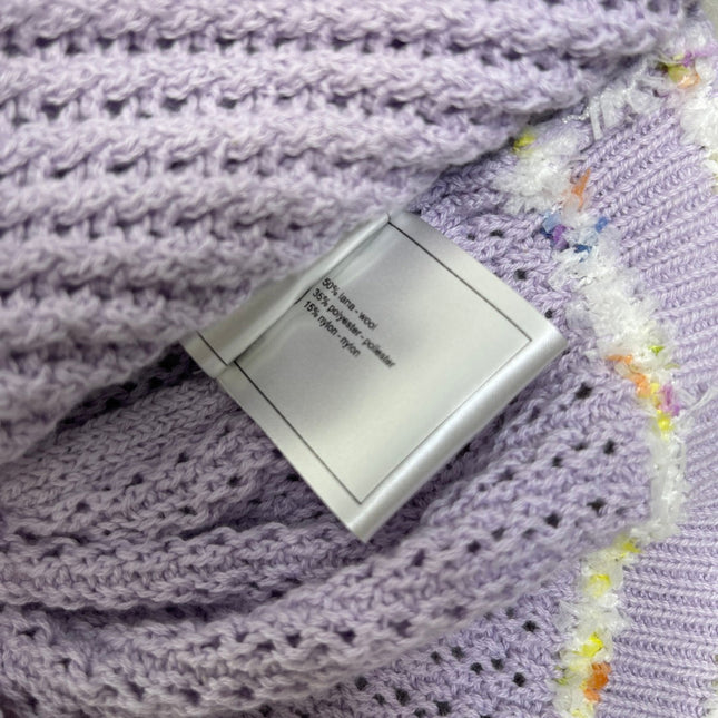 CHANEL 25S LONG SLEEVE OPEN-KNIT SWEATER STYLE 163