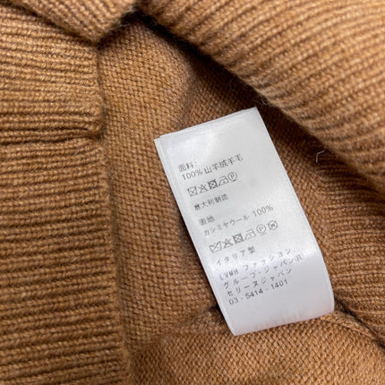 CELINE CARDIGAN IN PECAN BROWN MIX BLUE WOOL