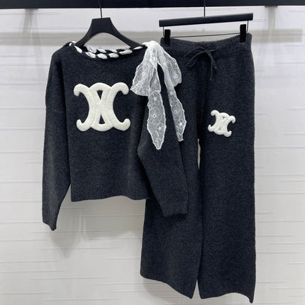 CELINE 25S KNIT PULLOVER AND PANTS SET 0088