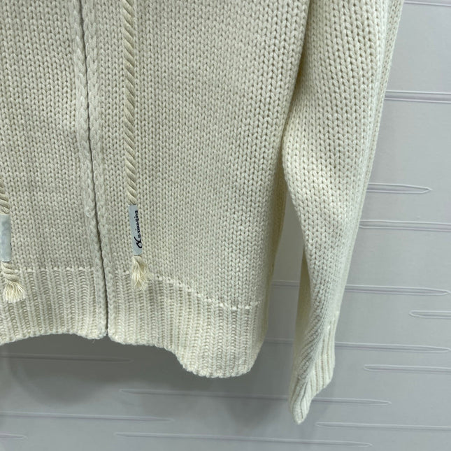 CELINE 25S HOODED CARDIGAN WITH FUR TRIM 0089