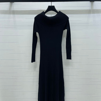 CHANEL 25S KNITTED LONG-SLEEVE DRESS 278