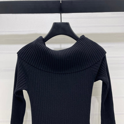 CHANEL 25S KNITTED LONG-SLEEVE DRESS 278
