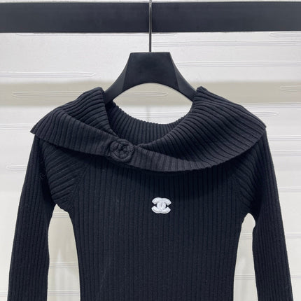 CHANEL 25S KNITTED LONG-SLEEVE DRESS 278