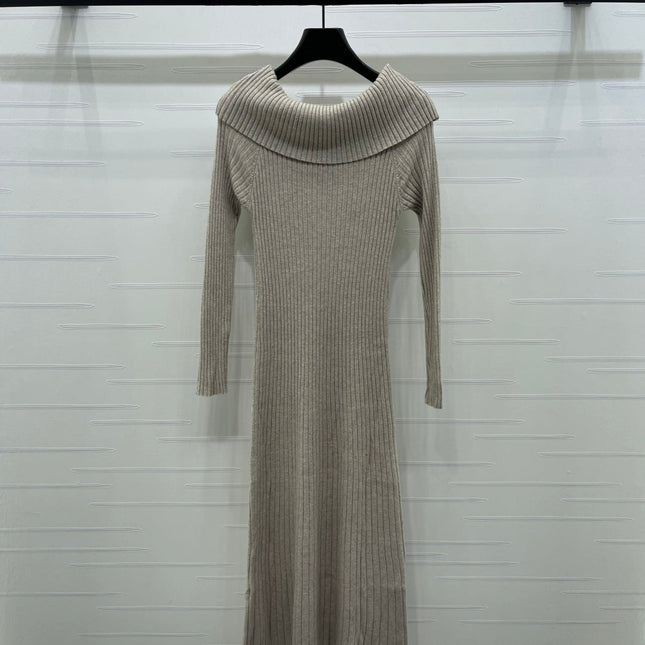 CHANEL 25S KNITTED LONG-SLEEVE DRESS 277