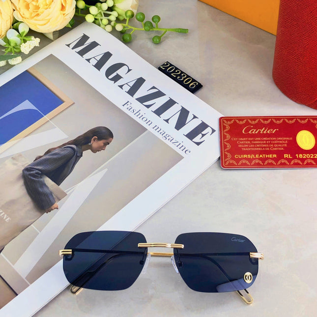 C DE ROUND RECTANGULAR SUNGLASSES  578002 IN METAL