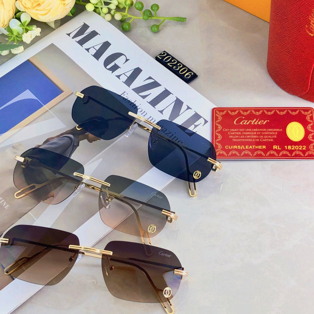 C DE ROUND RECTANGULAR SUNGLASSES  578002 IN METAL