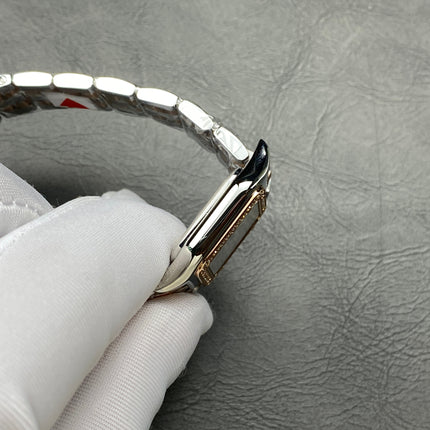 CARTIER PANTHÈRE SMALL WATCH GOLD PINK AND SILVER CASE WITH CRYSTALS