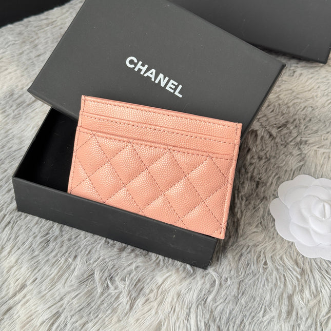 LEBOY CARD HOLDER 11 IN TONYS PINK GRAINED CALFSKIN GOLD-TONE HARDWARE